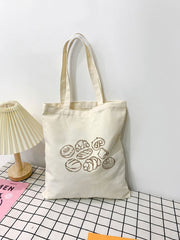 Soufree - Bread Graphic Large Capacity Shopper Bag  - Women Tote Bags