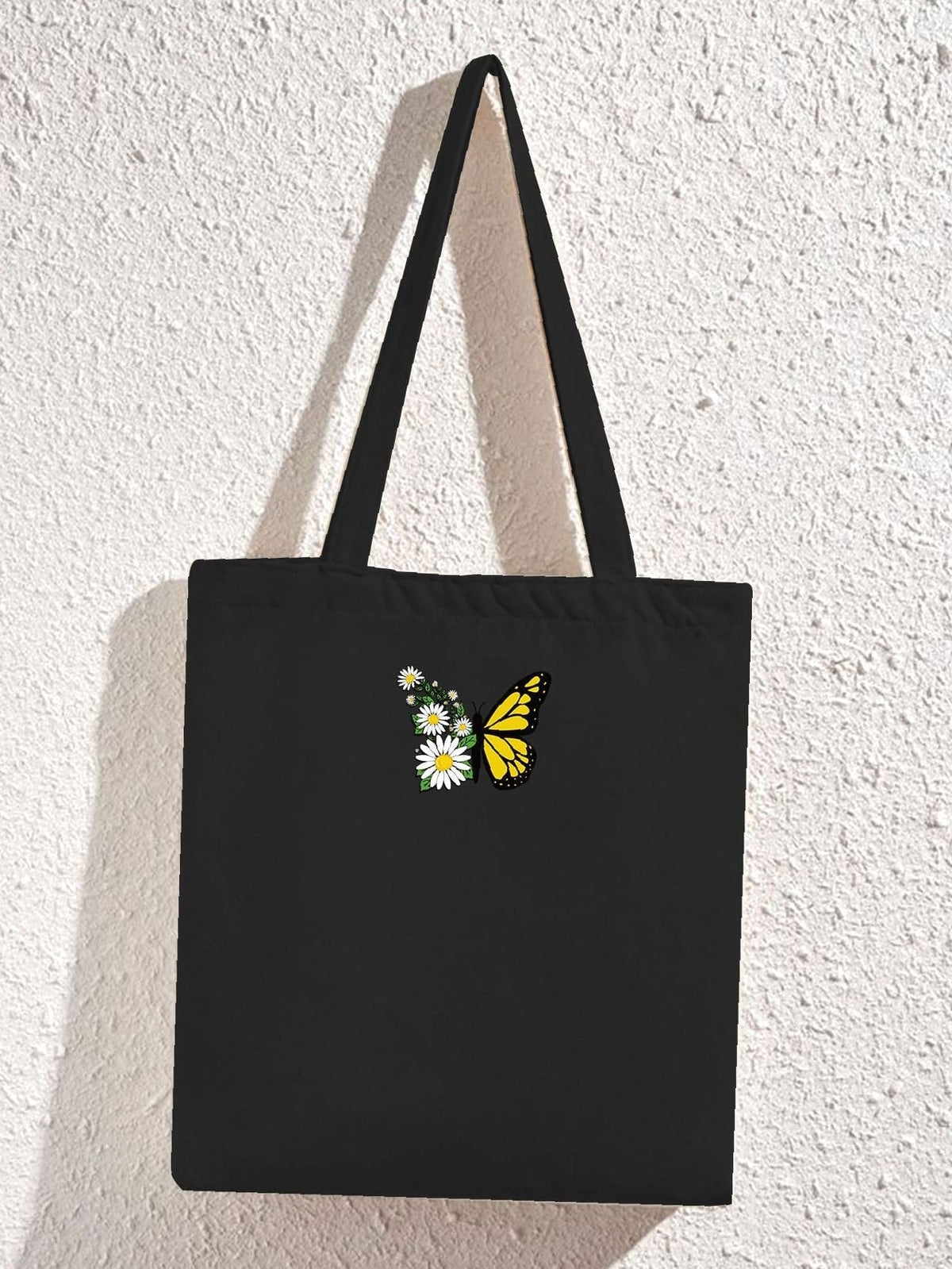 Soufree - Butterfly Graphic Shopper Bag  - Women Tote Bags