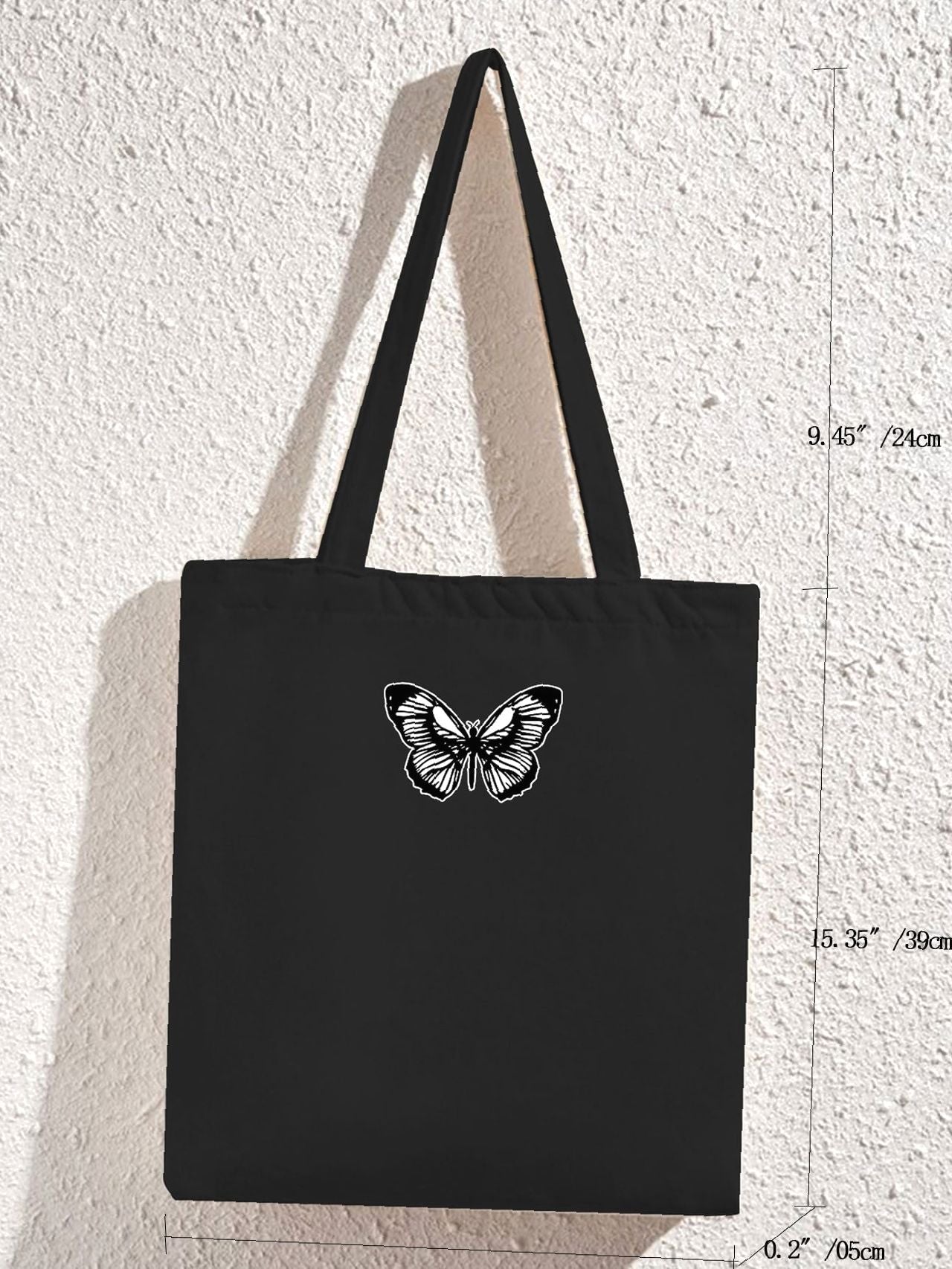 Soufree - Butterfly Graphic Shopper Bag  - Women Tote Bags