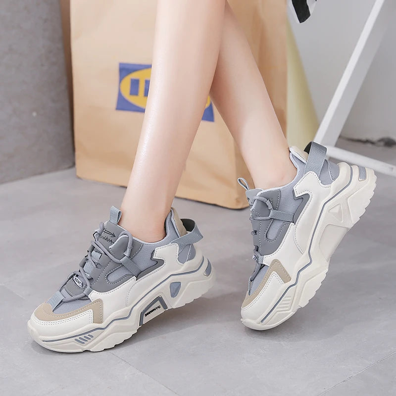 Soufree  -  Women's Colorful Shoes Brand Design Chunky Sneakers for Women Shoes Breathable Lightweight Ladies Dad Shoes Classic Shoes