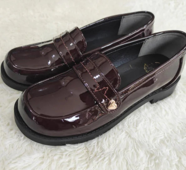 Soufree  -  Lolita student uniform shoes jk uniform shoes leather shoes shallow mouth  kawaii girl cosplay shoes comfortable women shoes cos