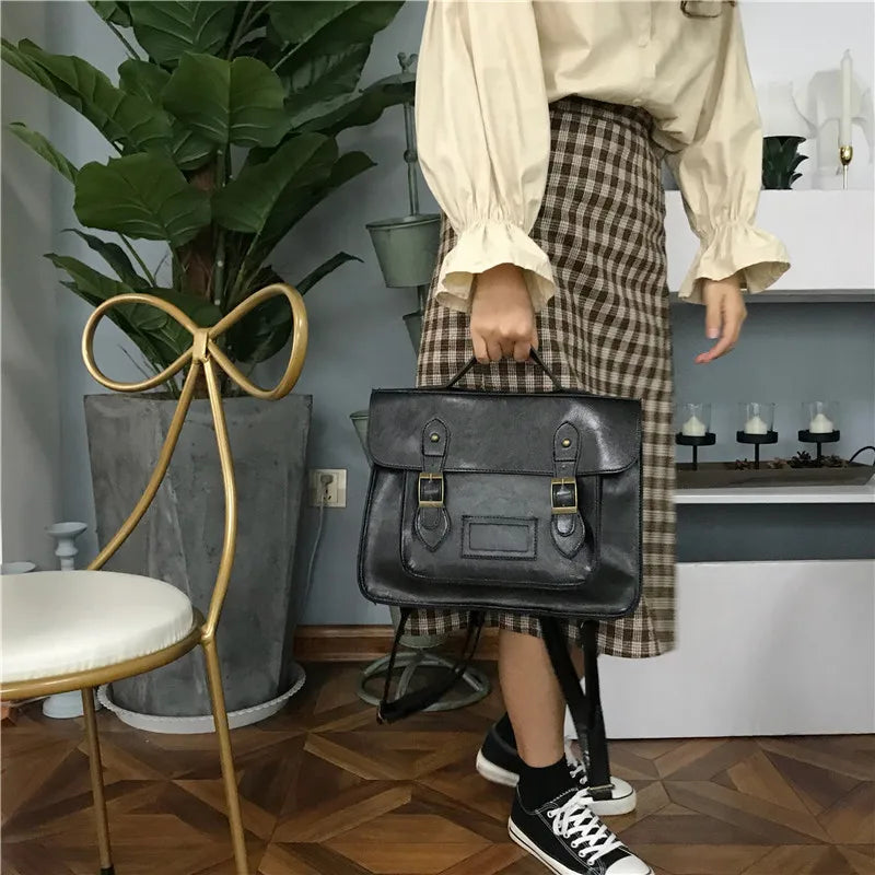 Soufree  -  Korean vintage Women Backpacks preppy style student backpack multifunctional female shoulder bag women school bag ladies Totes