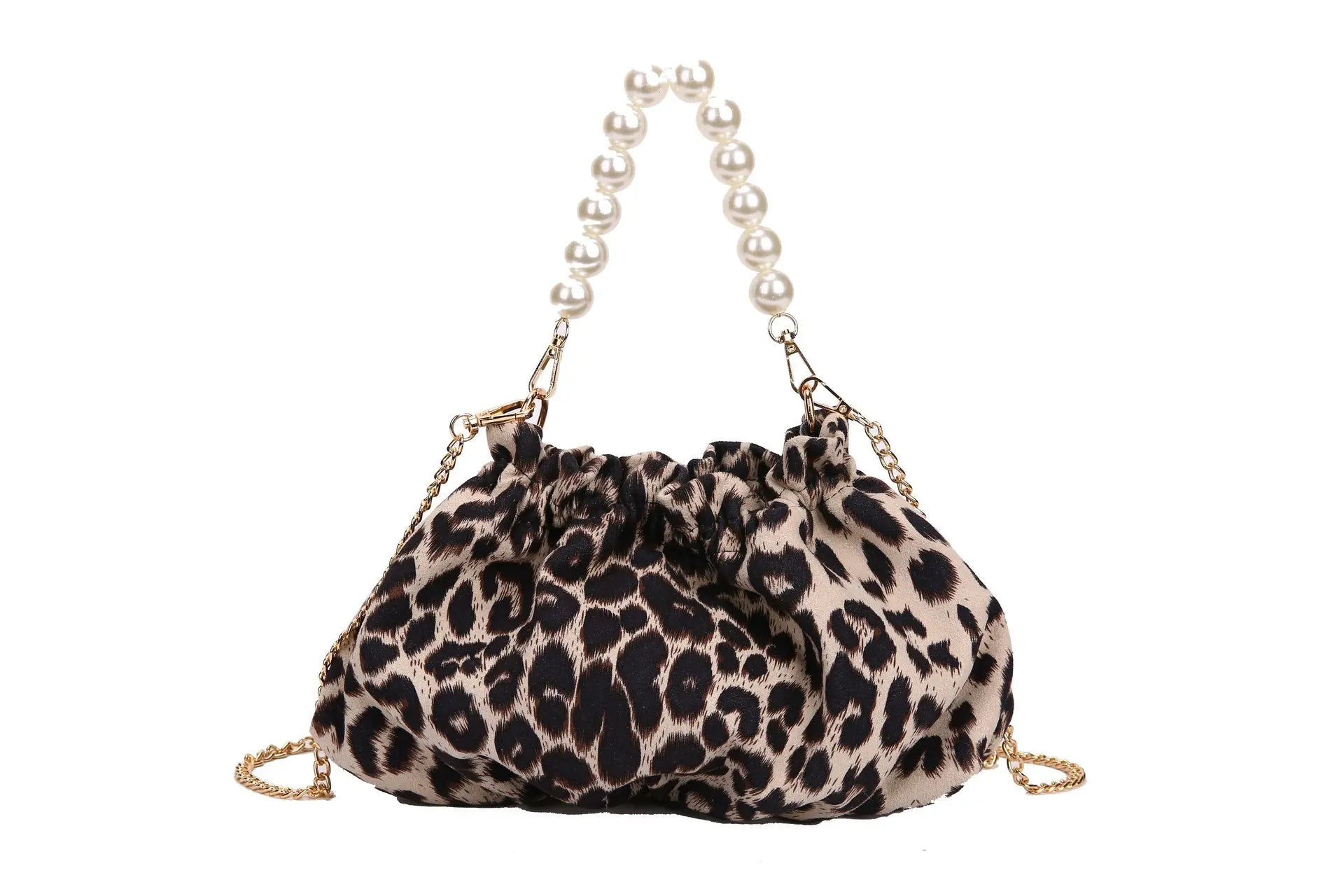 Soufree  -  Tiger/Zebra/Leopard Pattern Shoulder Bags For Women  Sexy Nightclub Girls Crossbody Bag Pearl Bag Chains Hobos Gifts Sac