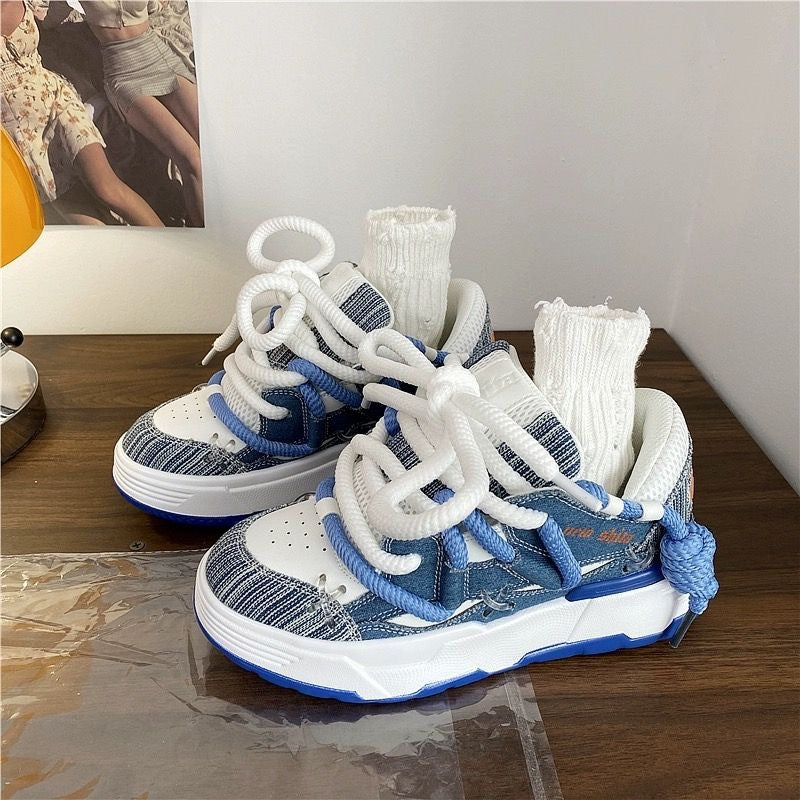 shoes Korean Style New Shoes Women's Daddy Shoes Ins Versatile Student Casual Platform Height Increasing Couple Sneaker Men