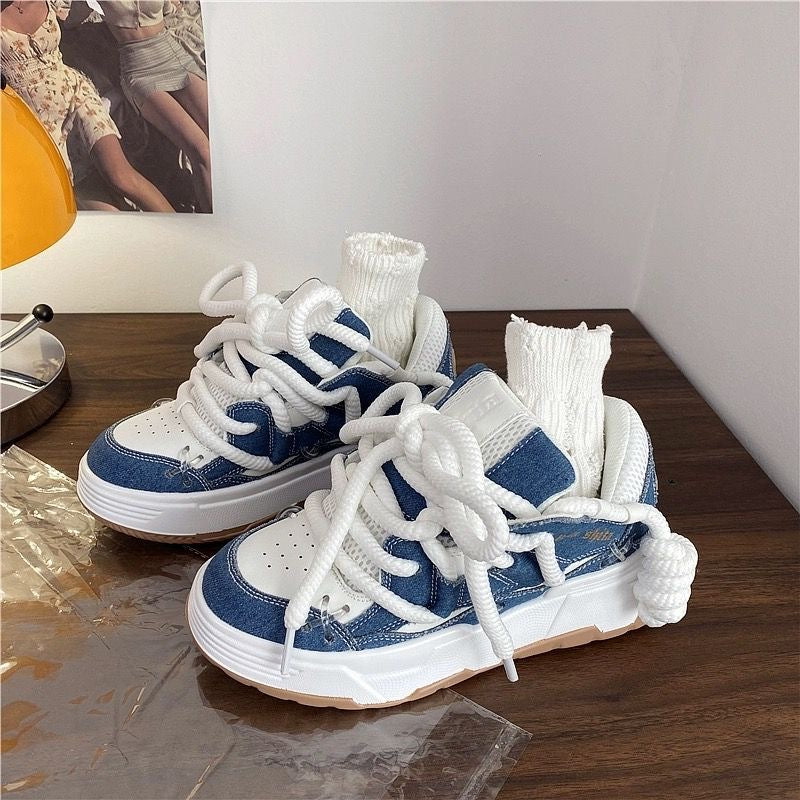 shoes Korean Style New Shoes Women's Daddy Shoes Ins Versatile Student Casual Platform Height Increasing Couple Sneaker Men