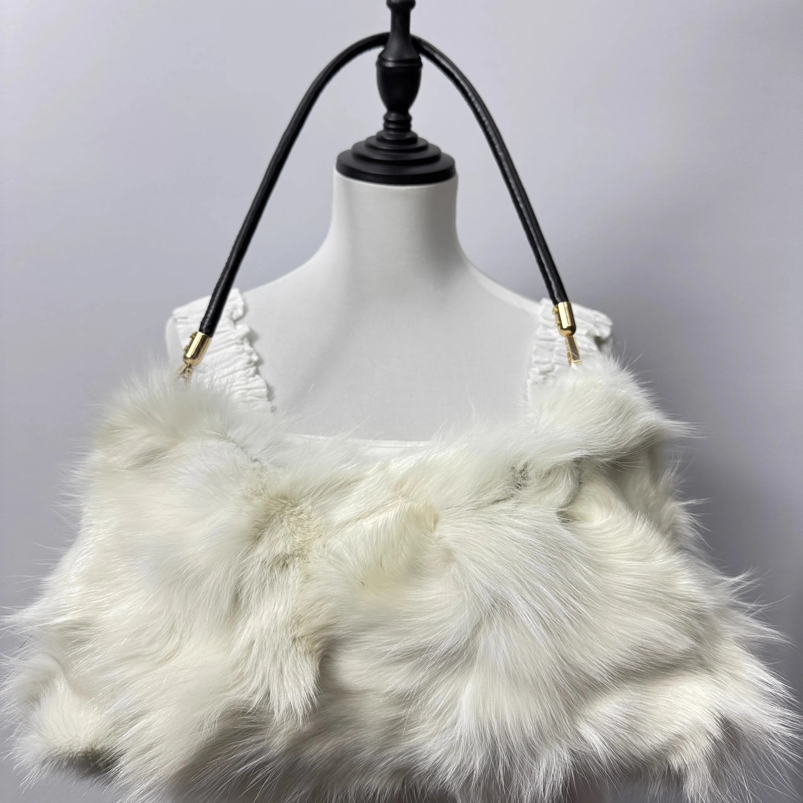 Soufree  -  Winter Fox Fur Bag Women's  Bag Fashion  Handbag Ladies Bags Purses Women Shoulder Bag Real Silver Fox Fur Messenger Bags