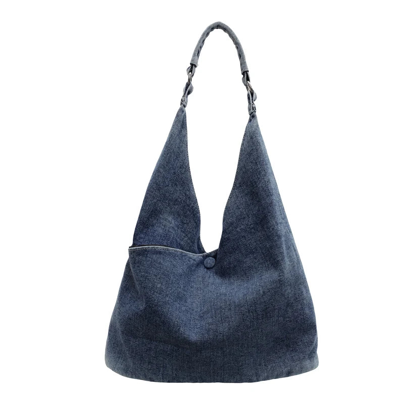 Soufree  -  Solid Denim Women's Bag New Jeans Handbags Canvas Shoulder Bag Shopper Messenger Bag Y2K Eco Bag Korean Tote Bag Designer Hobos