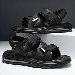 Soufree  -  Men's Sandals Summer beach sandals mens Man's casual leather sandal open shoes for men fishing New fashion Sports Wear Air