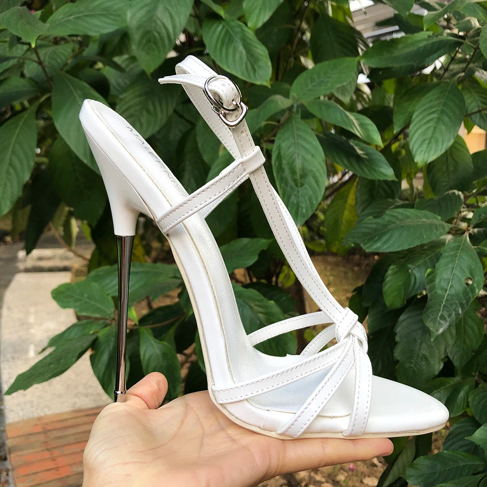 Soufree  -  16cm Extreme High Heel Sandals Sexy Women Stilettos Pumps Fetish Ankle Strap Show Model Party SM Man Unisex Shoes Size46