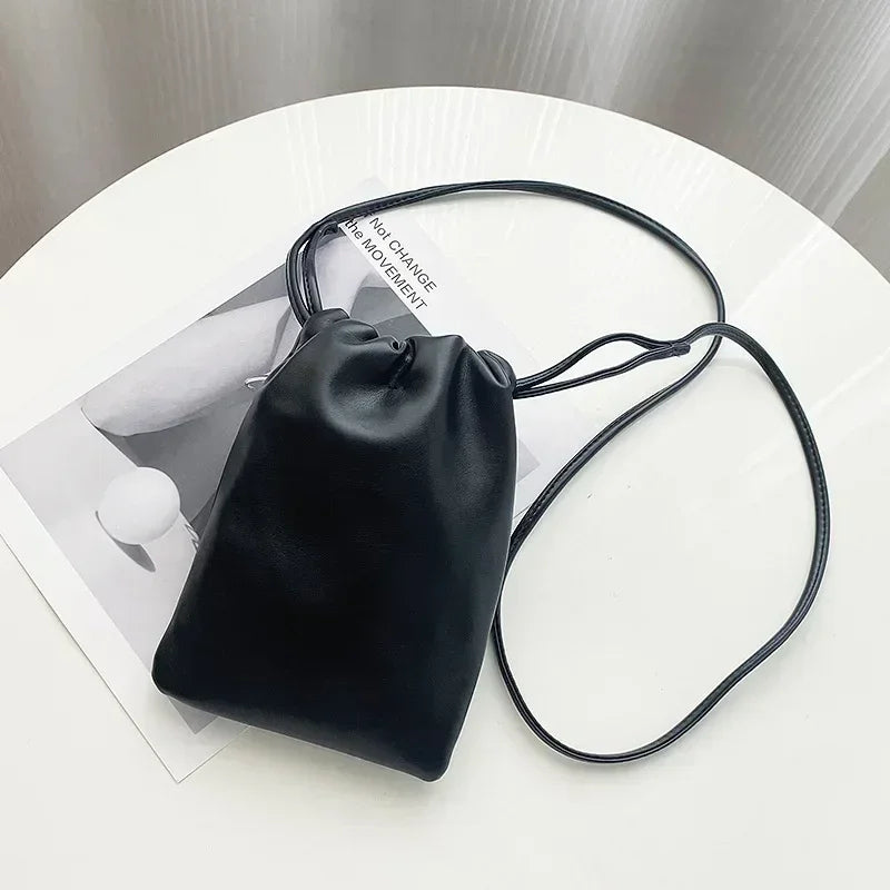 Soufree  -  Y2K Vintage Women Handbag Small PU Leather Shoulder Bag for Women's Tote Hip Hop Messenger Bag Commuter Female Armpit Bag