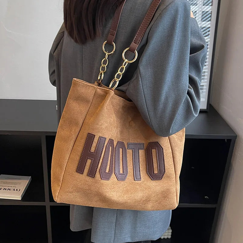 Soufree  -  Matte Leather women handbag large capacity Brand design luxury chain ladies shoulder bags new winter  female big totes bols