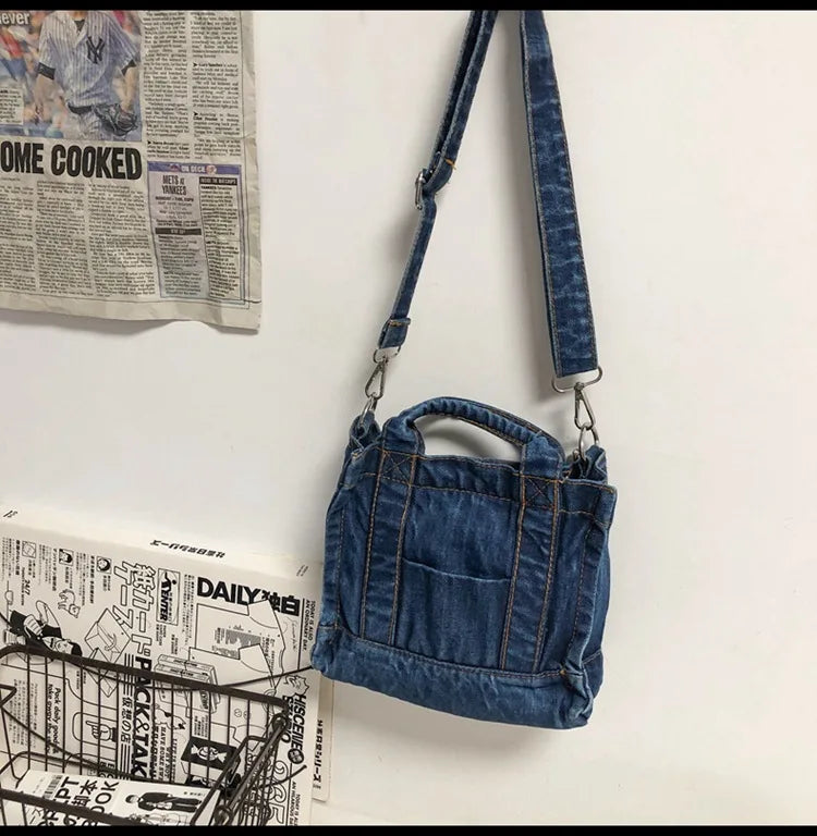 Soufree  -  Luxury Designer Jeans Women Shoulder Bags small Casual Denim Female Crossbody Bags Fashion Lady purse and Handbags blue satchels