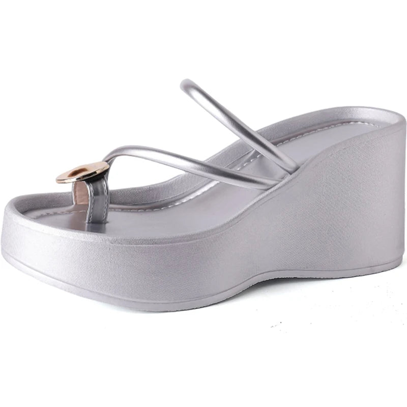 Soufree  -  Summer Clip Toe Women Slipper Fashion Comfort Platform Wedges Heel Slides Ladies Outdoor Beach Sandal Shoes