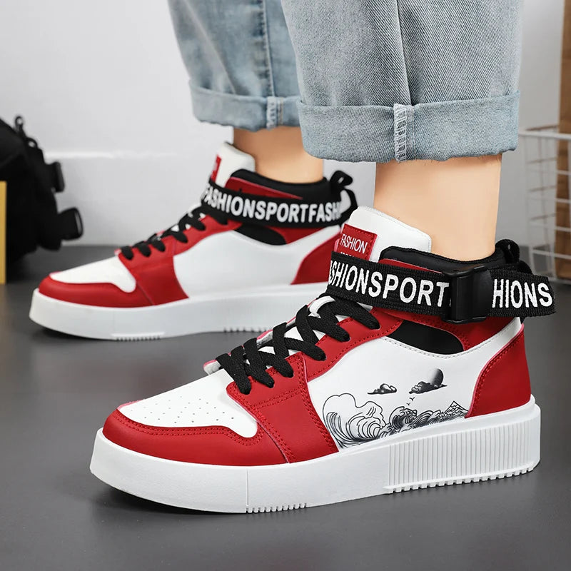 Soufree  -  New Anime Shoes Sneakers Men Vulcanized Shoes Fashion Hip Hop Sneakers for Men High Top Casual Shoes  Basketball Shoes