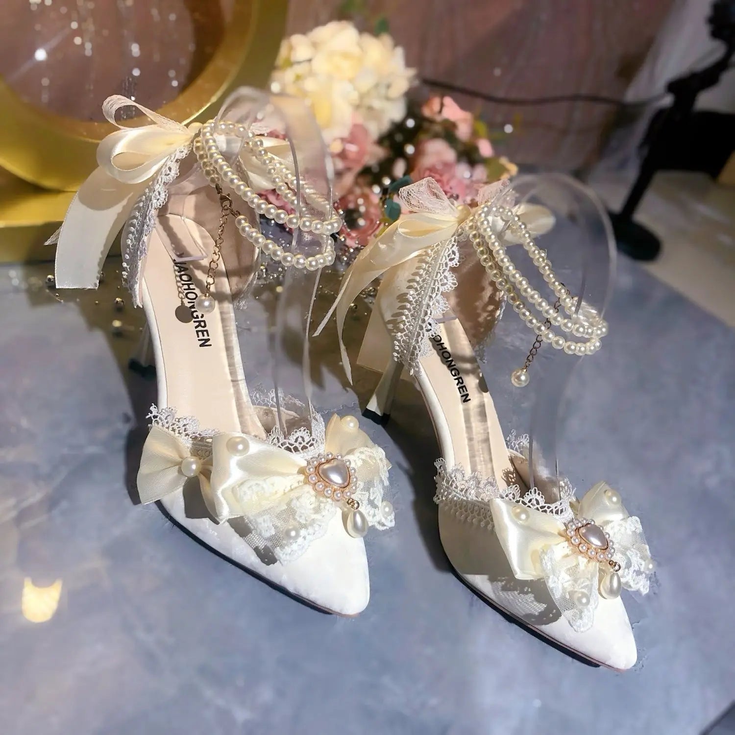 Soufree  -  White Bridal Shoe Wedding Shoes for Women Luxury Designer Mary Jane Elegant Woman Heeled Shoes Designer Heels Y2k Style Shoes