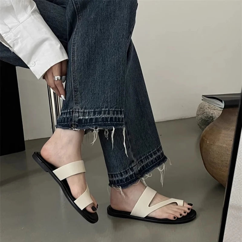 Soufree  -  Summer Flip Flop Women Slippers Fashion Elegant Clip Toe Slides Shoes Ladies Outdoor Beach Vacation Flats Sandalias