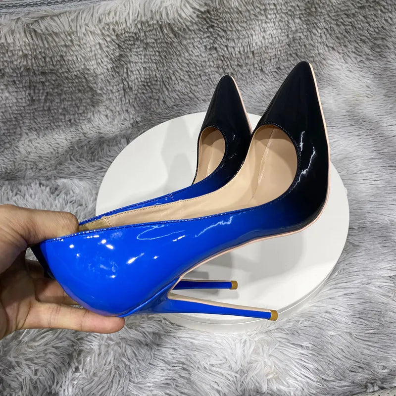 Soufree  -  Gradient Colors Collection Women Pointy Toe High Heel Party Shoes Fashion Designer Comfortable Slip On Stiletto Pumps