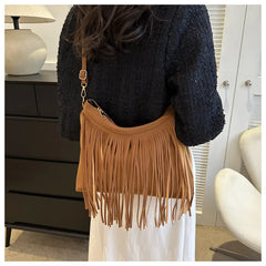 Soufree  -  handbag big original brand women bags brands replica retro large capacity tassel bag