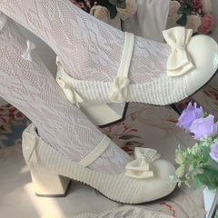 Soufree  -  Cos Loli Tea Party Lolita Shoes Glow in the Night Elegant Cute High Heels Lolita Round Toe LO Sweet Cute Shoes