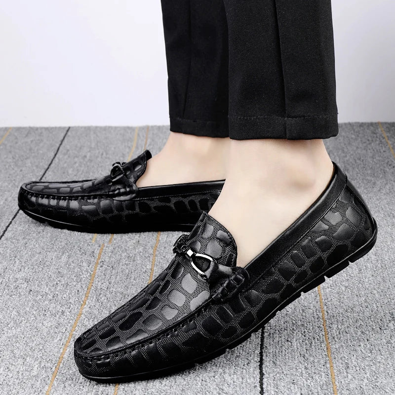 Soufree  -  Designer Luxury Mens Wedding Dress Loafers Brand Business Casual Moccasin Genuine Leather Driving Formal Suit Shoes for Men