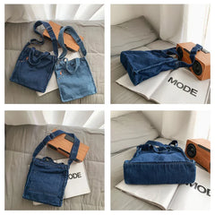 Soufree  -  Denim Women's Bag Jeans Shoulder Cross Bags Unisex Shopping Eco Bag Korean Canvas Messenger Bag Y2K Student Tote Handbags