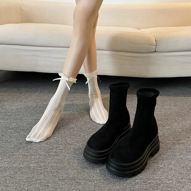 Soufree  -  trending shoes Shoes Lady Boots Boots-Women Autumn Rock Lolita Retro Boots Women New Autumn Shoes Lolita Ladies Rock