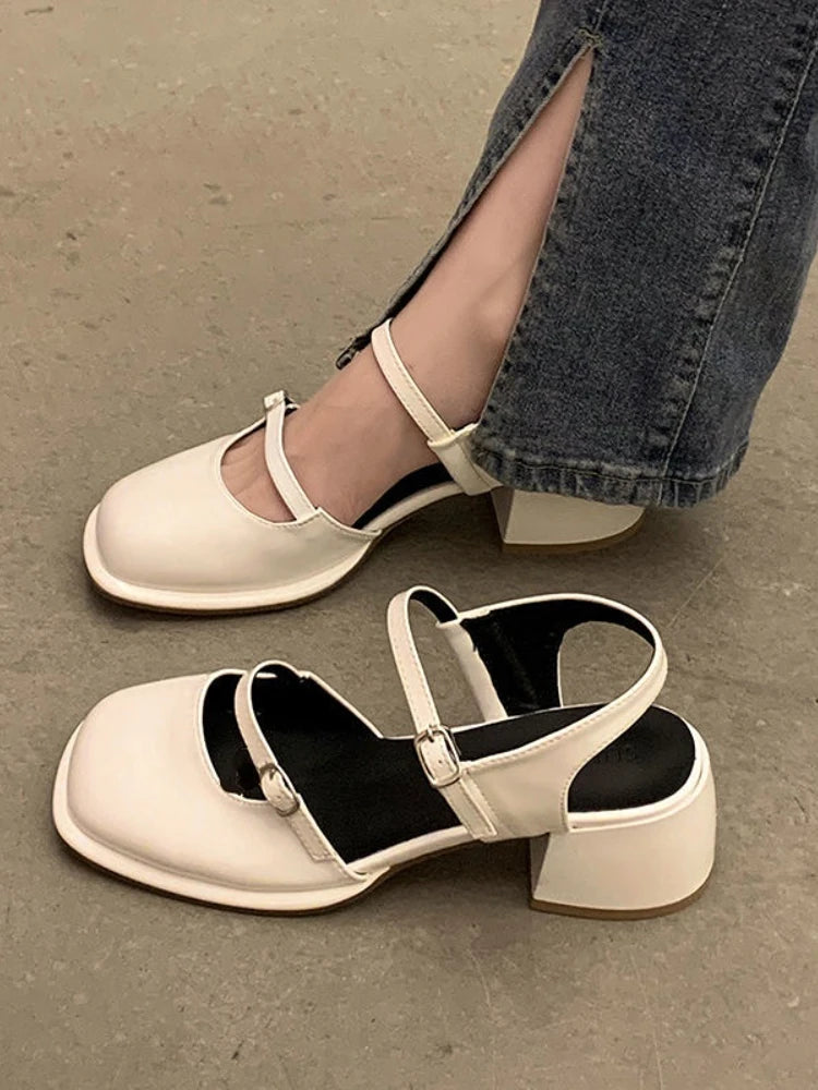 Soufree  - Non-slip Round Toe Sandals Shoes Ladies Casual Summer Hollow Beach Elegant Shoes Korean Fashion Party Shoes Woman Design