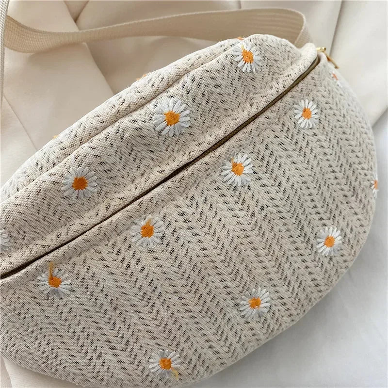 Soufree  -  Women's Waist Bag Straw Woven Ladies Shoulder Crossbody Bags for Women Summer Fanny Pack Fashion Phone Female Chest Bag