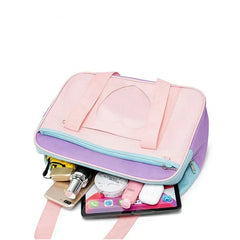 Soufree  -  designer bags Japanese Preppy Style  Pink Uniform Shoulder School Bags for Women Girls Canvas Large Capacity Casual Luggage Handbags Totes