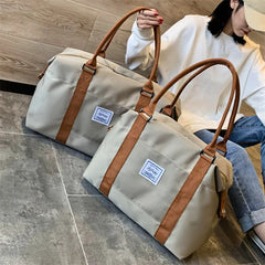 Soufree  -  Fashion Large Travel Bag Women Cabin Tote Bags Handbag Oxford Cloth Canvas Waterproof Shoulder Bag Women Weekend Overnight Bag