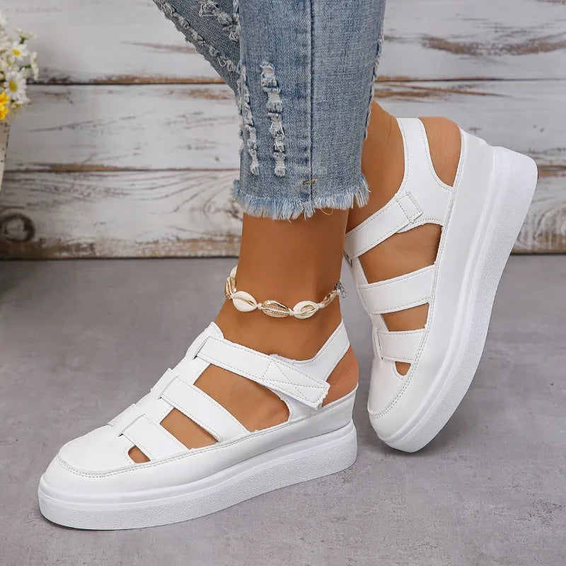 Soufree  -  Women's casual  Summer fashion new slope heel sandals women's thick soled anti slip beach sandals Women's Sports