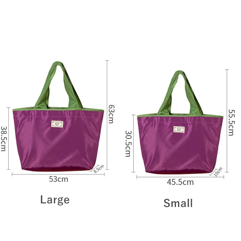 Soufree  -  Large Supermarket Shopping Bag Drawstring Vegetable Fruit Bag Environmental Protection Fashion Shoulder Bag Handbag Grocery Bag