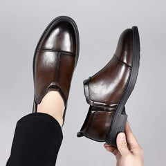 Soufree  -  Men's Fashion Trends Leather Loafers Shoes Men's Formal Party Business Negotiation Social Office Shoes Comfort Round Toe Shoes