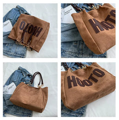 Soufree  -  Matte Leather women handbag large capacity Brand design luxury chain ladies shoulder bags new winter  female big totes bols