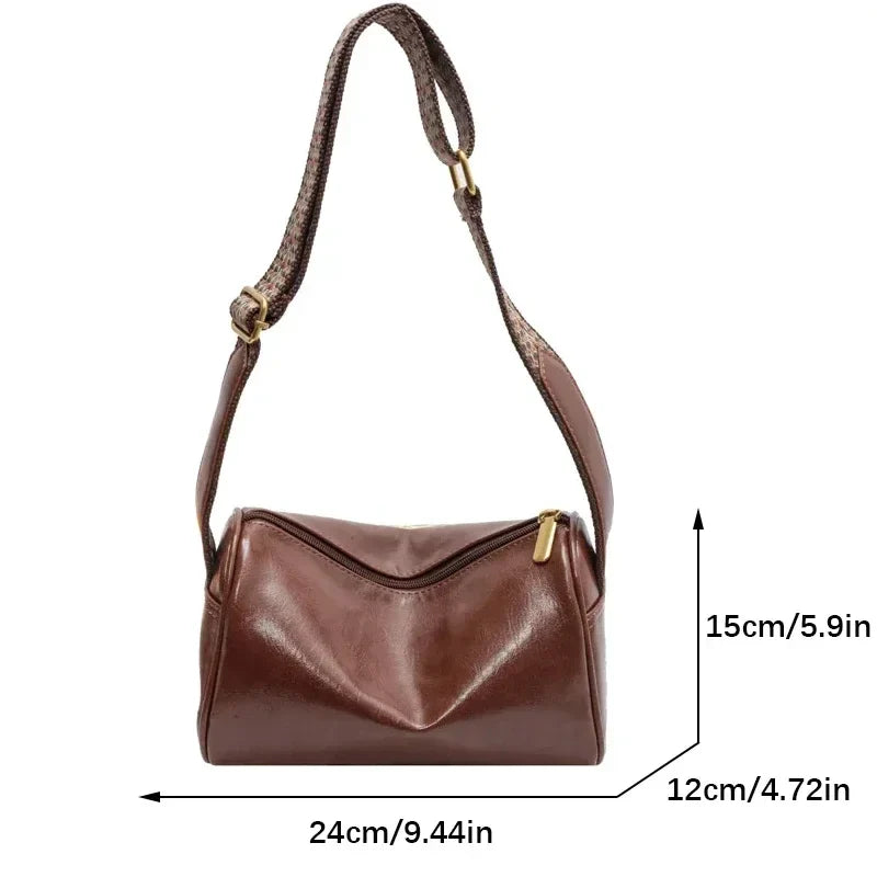 Soufree  -  designer bags Vintage Shoulder Bag for Women Fashion Wide Strap Crossbody Bag Retro Pillow Messenger Handbag Ladies Tote Clutchs Purses Tote