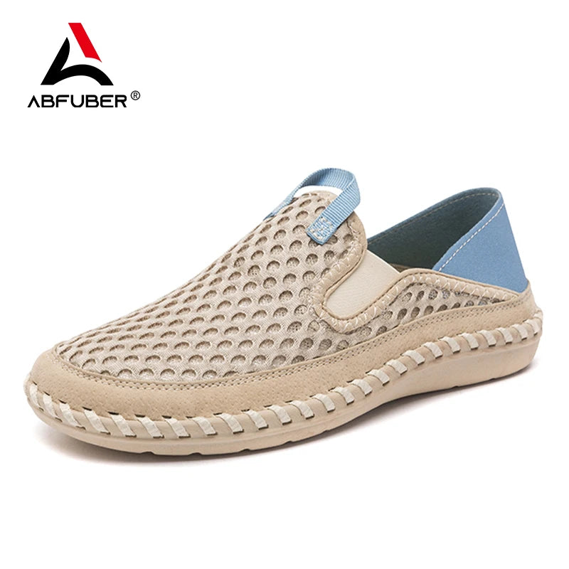 Soufree  - New Summer Breathable Sneakers Men Casual Shoes Lightweight Slip On Loafers Men Mesh Outdoor Shoes Walking Mules Slippers