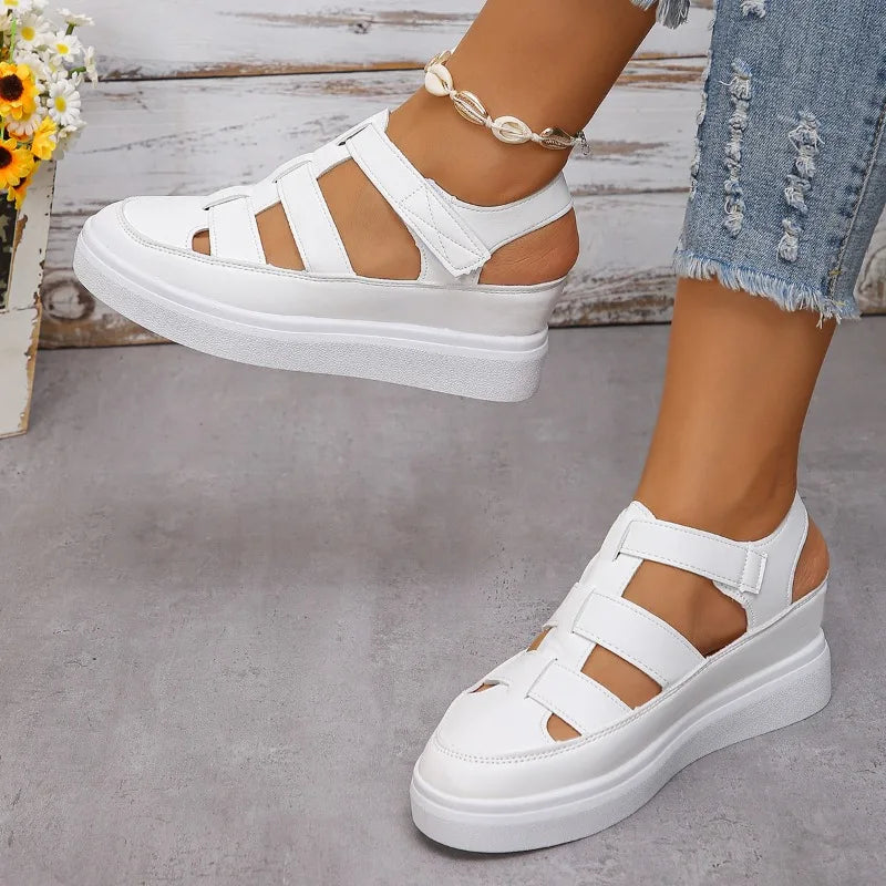 Soufree  -  Women's casual  Summer fashion new slope heel sandals women's thick soled anti slip beach sandals Women's Sports