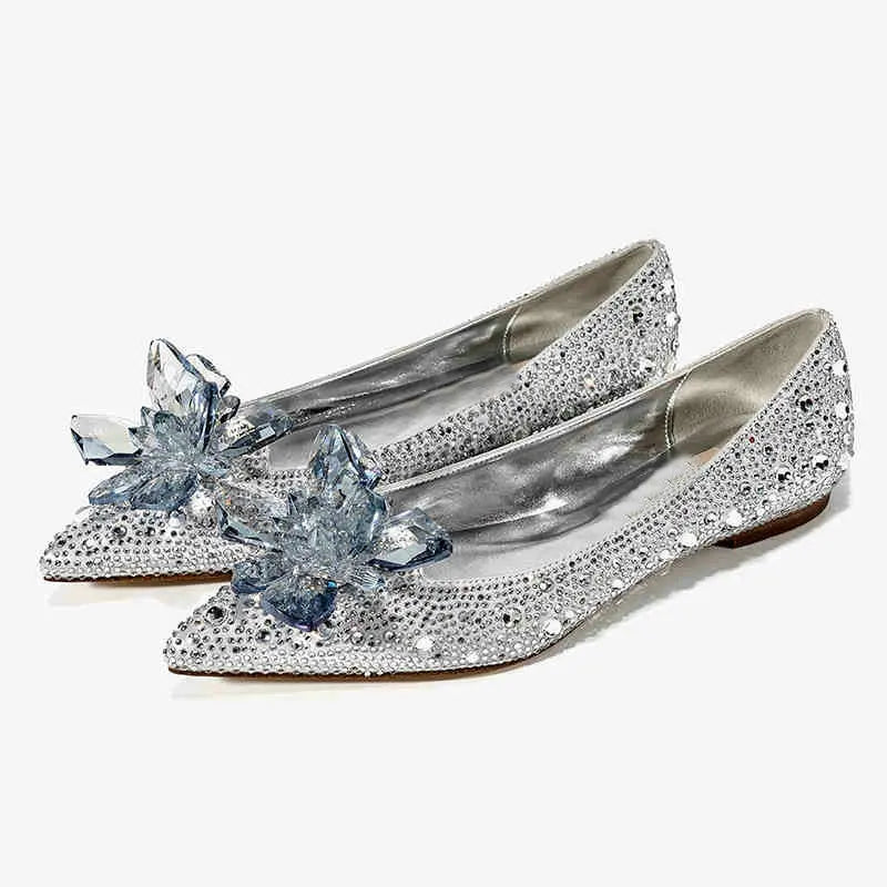 Soufree  -  Newest Shoes Rhinestone High Heels Women Pumps Pointed toe Woman Crystal Party Wedding Shoes 5cm/7cm/9cm