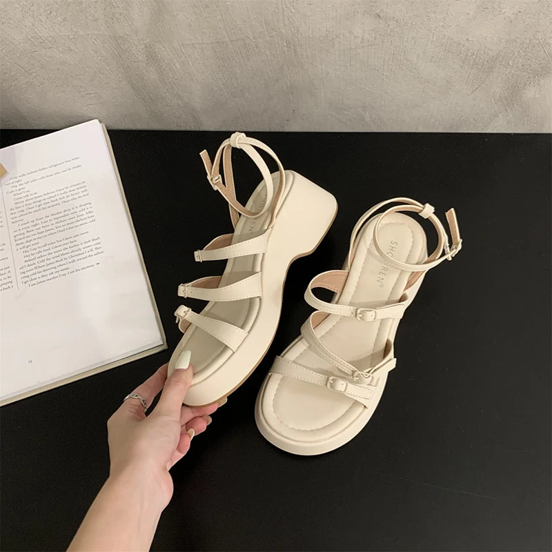 Soufree  -  Summer Open Toe Sandals Women Platform Thick Heel Shoes Outdoor Elegant Dress Ladies Beach Shoes Zapatillas De Mujer