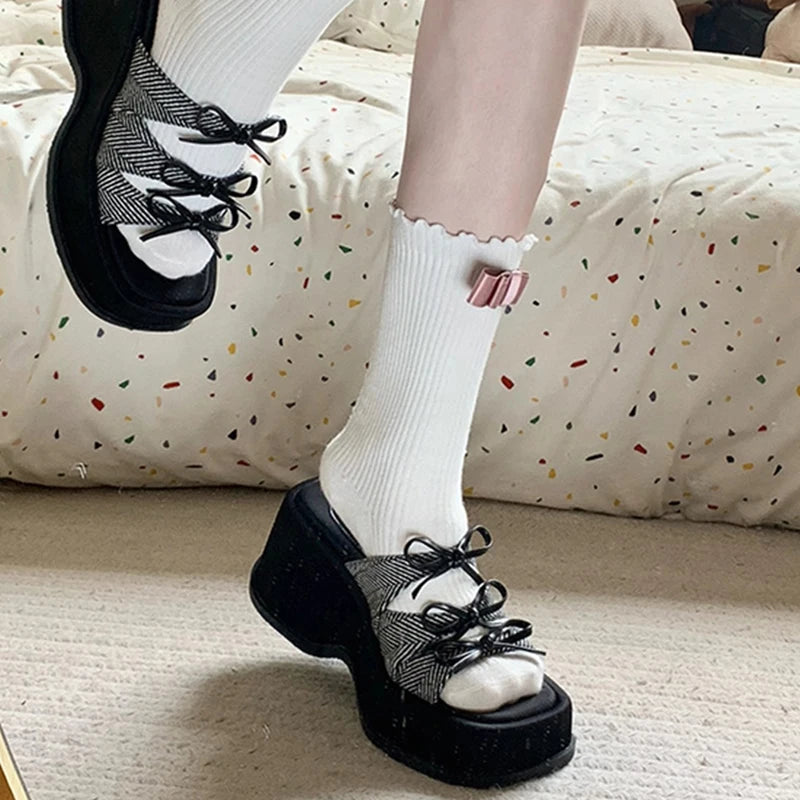 Soufree  -  Fashion Platform Wedge Women Slippers Fashion Rome Style Open Toe Slides Outdoor Party Dress Female Shoes