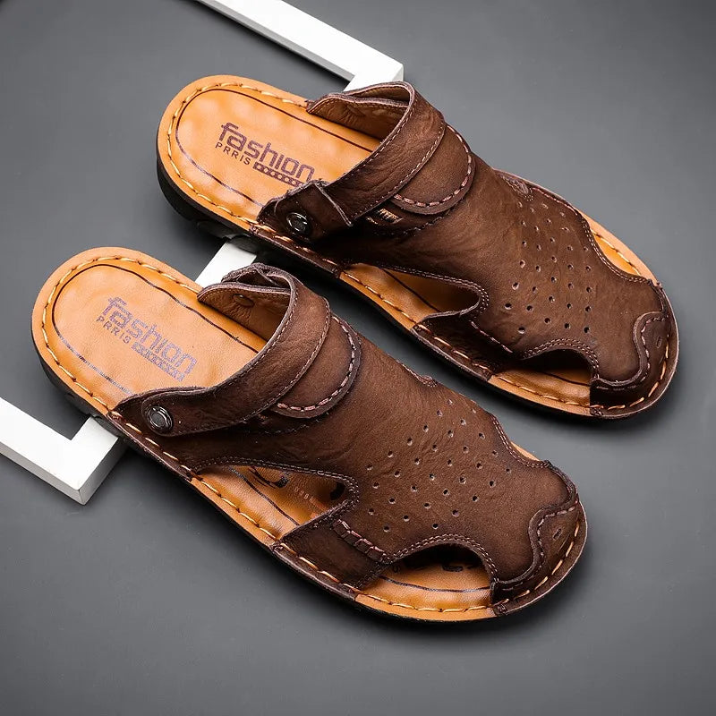 Soufree  -  Brand Male Beach Flip Flops with Free Shipping Men's Summer Leather for Men Best Sellers In Products Designer Replica Shoes