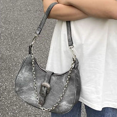 Soufree  -  Vintage Shoulder Bags Female Fashion Summer Chains Korean Style Women's Bag Trend Latest Design Harajuku Bolso Mujer