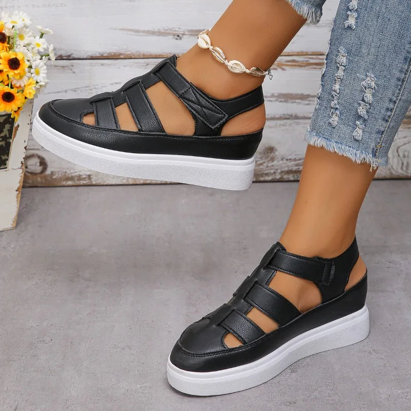 Soufree  -  Women's casual  Summer fashion new slope heel sandals women's thick soled anti slip beach sandals Women's Sports