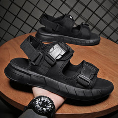 Soufree  -  New Men Sandals Soft Comfortable Non-Slip High Quality Beach Vacation Mens  Sandals Summer Casual Flat Thick Soled Driving Shoes