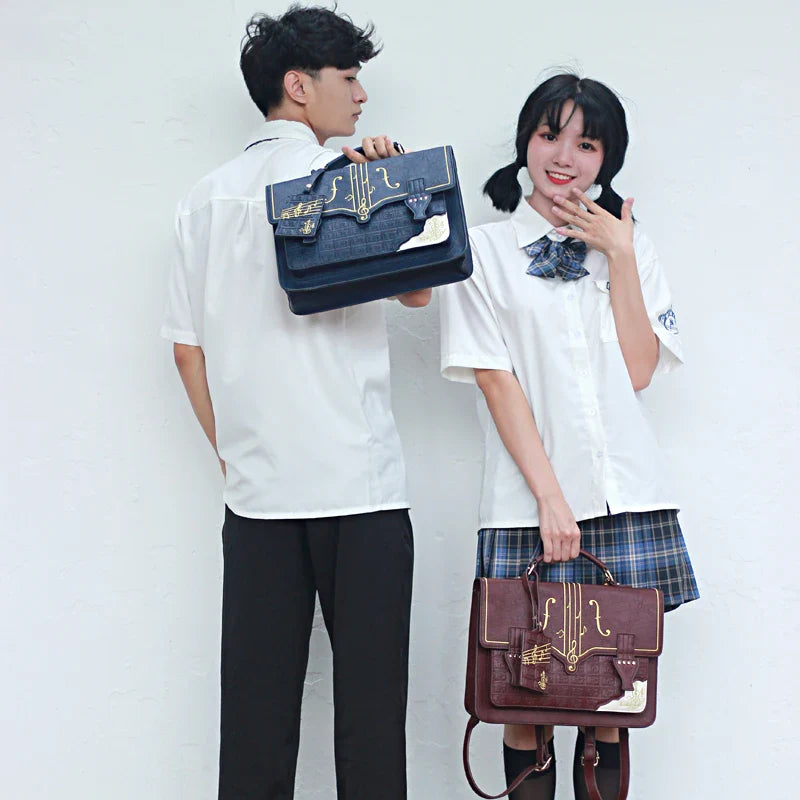 Soufree  Harajuku Vintage Handbag Women Lolita  Briefcase Backpack Jk Student Uniform Bag Japanese Shoulder Messenger Bags Female