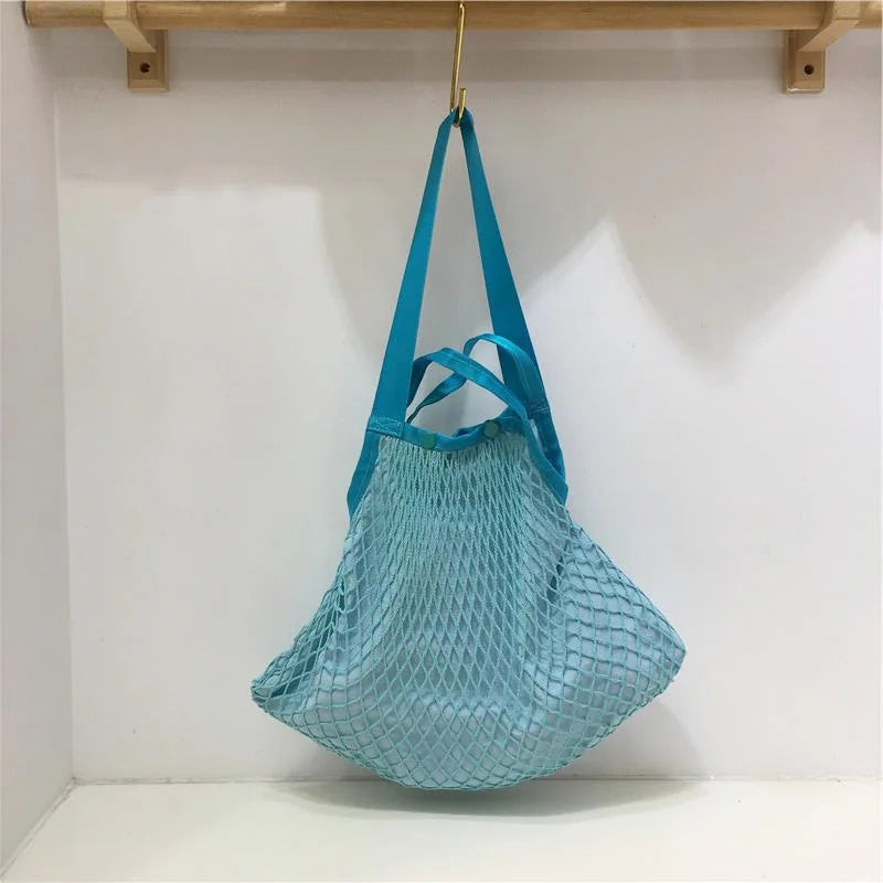 Soufree  -  Fashion design stitching design woven Net Bag for women handbag  large capacity casual ladies shoulder bag big totes bolsa