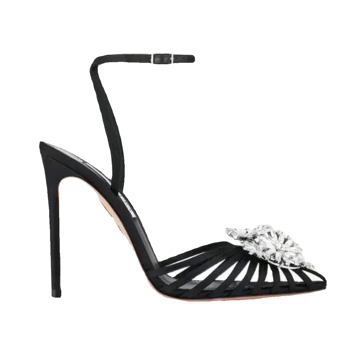 Soufree  -  Early Spring Banquet Sexy Women's Shoes Water Diamond High Heels, Pointed Thin Heels, Headband, Back Empty Strap Sandals