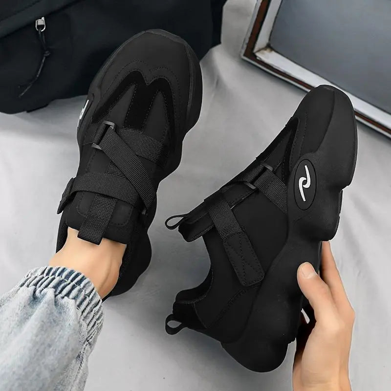 Soufree  -  Summer Cool Man Shoes New Fashion Black Platform Sneakers Chunky Shoes Casual Y2k Trainers for Men