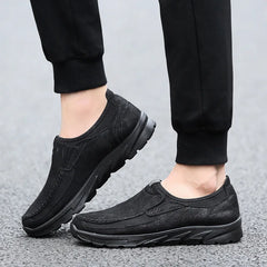 Soufree  -  Men Slip-on Loafers Luxury Brand  Male Casual Walking Shoes Dress Moccasins Breathable Slip on Black Driving Shoes Plus Size 46