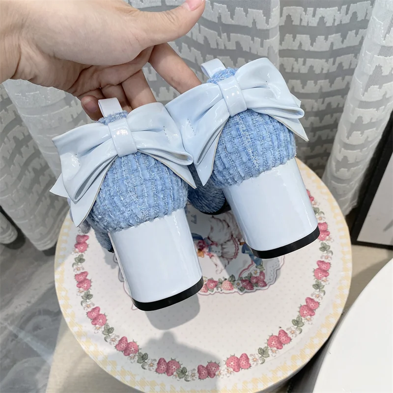 Soufree  -  Cos Loli Tea Party Lolita Shoes Glow in the Night Elegant Cute High Heels Lolita Round Toe LO Sweet Cute Shoes